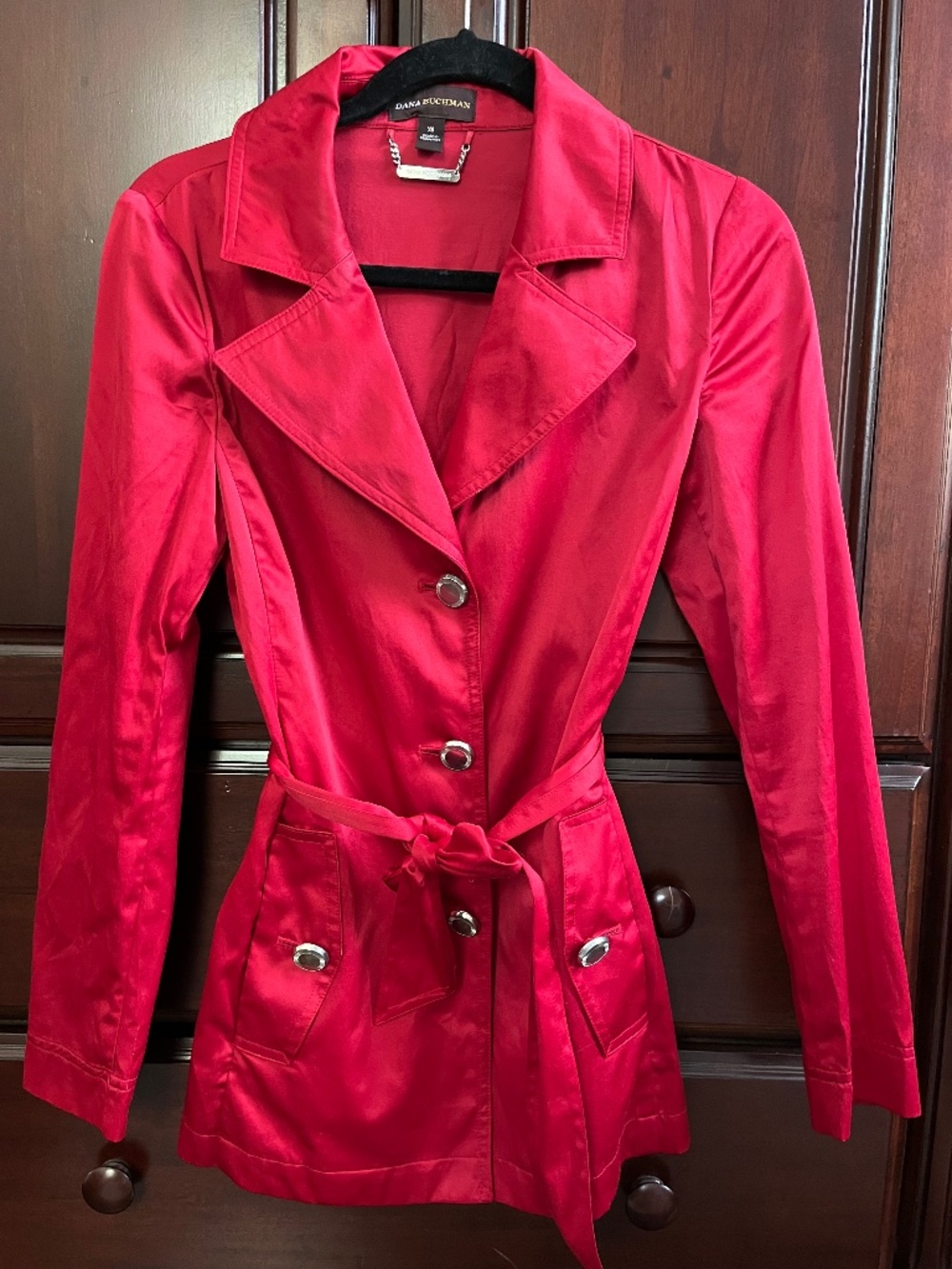 Dana Buchman Red Jacket ! Size XS! Adorable!